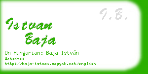 istvan baja business card